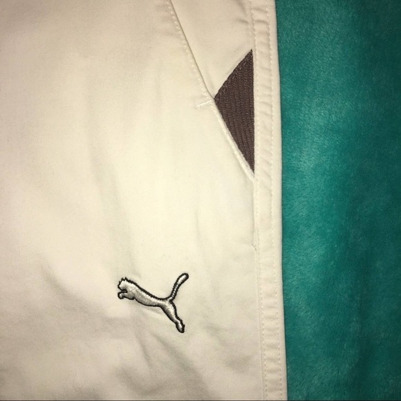 Puma Golf Pants Med White Stretch Snap Zip Button - Picture 6 of 16